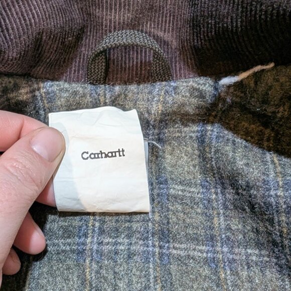 Carhartt Navy Blue Chore Coat Blanket Lined Size XL - Picture 10 of 13
